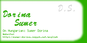dorina sumer business card